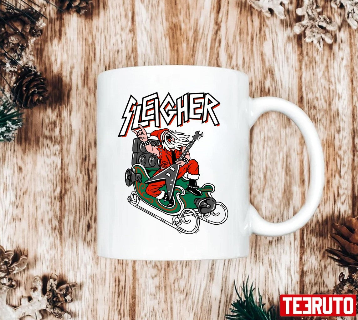 Sleigher Heavy Metal Santa Unisex Sweatshirt