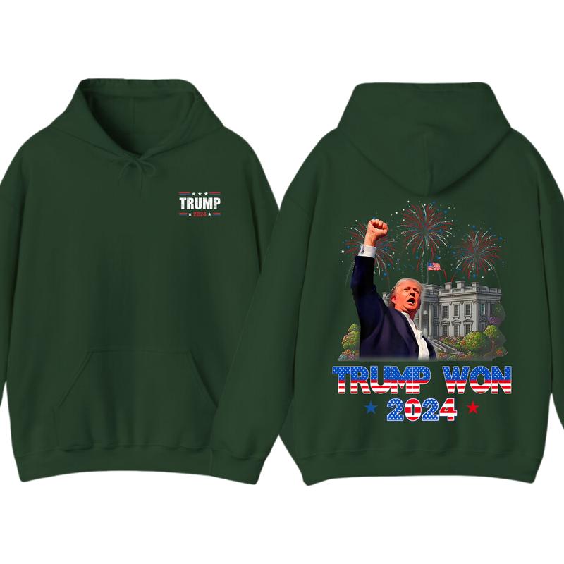 Trummmp Won 2024 Hoodie, t_shirt, President 47th Of White House Donald Trummp unisex