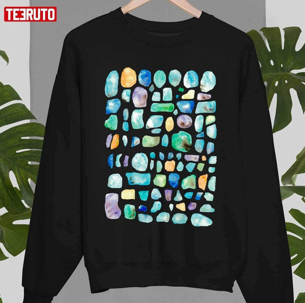 Seaglass Watercolor Unisex Sweatshirt