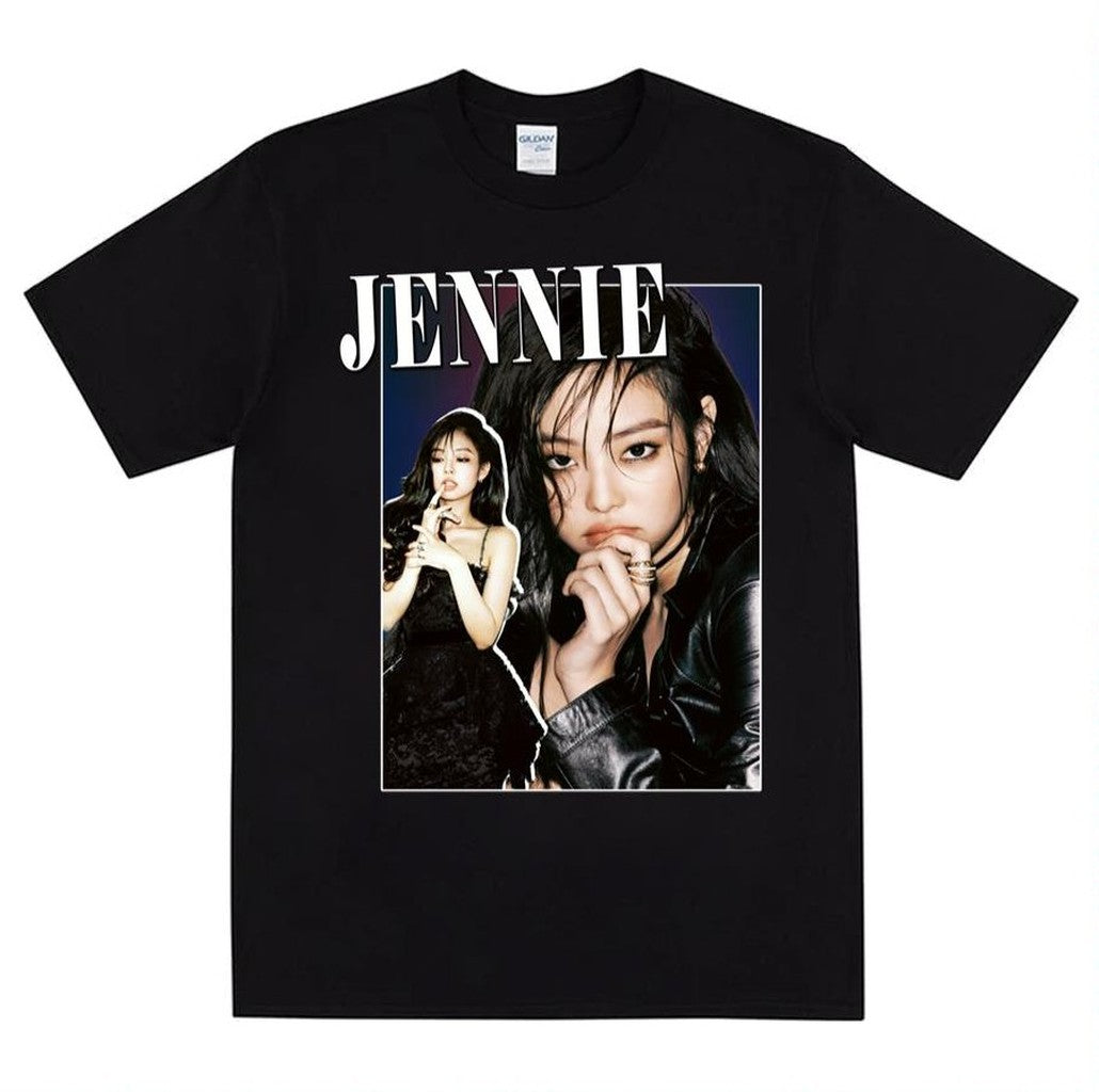 Black Design Blackpink Jennie Tribute Premium Unisex T-Shirt