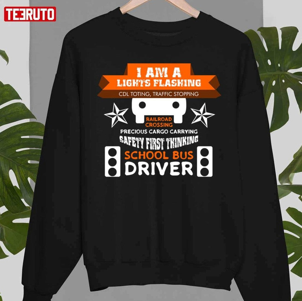 Railroad Crossing Safety First School Bus Drivers Unisex T-Shirt