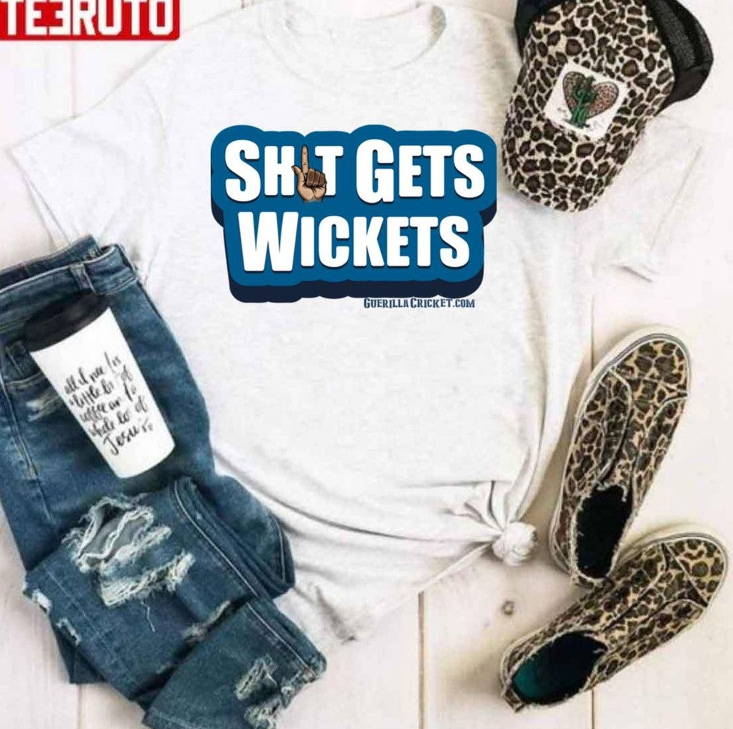 Shit Gets Wickets Guerilla Cricket Unisex Hoodie