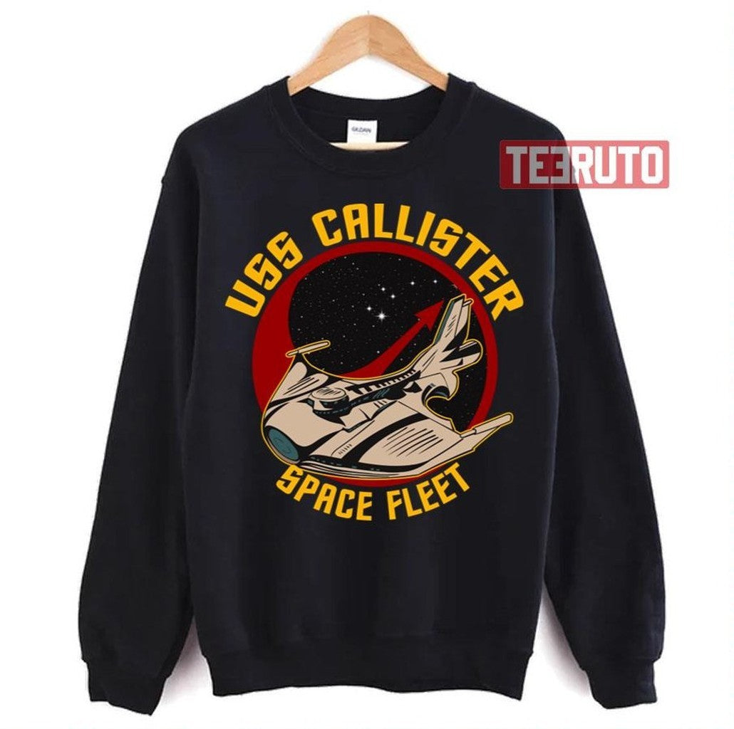 Space Fleet Uss Callister Round Black Mirror Unisex T-Shirt