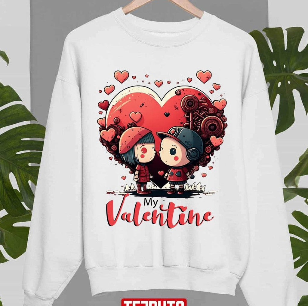 Be My Valentine Vintage Cute Fanart Unisex Sweatshirt