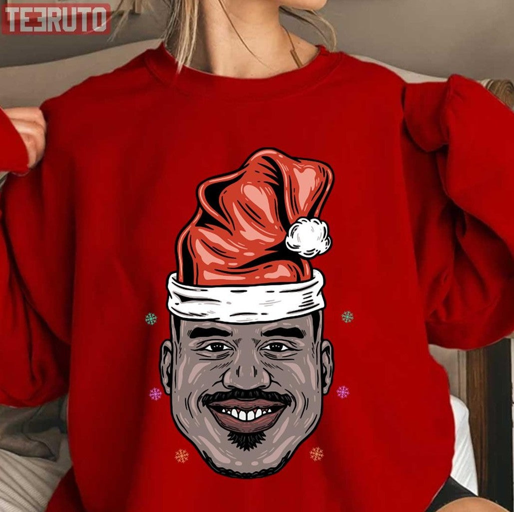 Santa Shaq Basketball Christmas Pattern Unisex T-Shirt