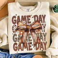 Coquette Football Sweatshirt, Football Bow Tee, Football mom Sweater, Game Day, Retro Football png, Fall Football, Football Season Shirt, Sports, Full
