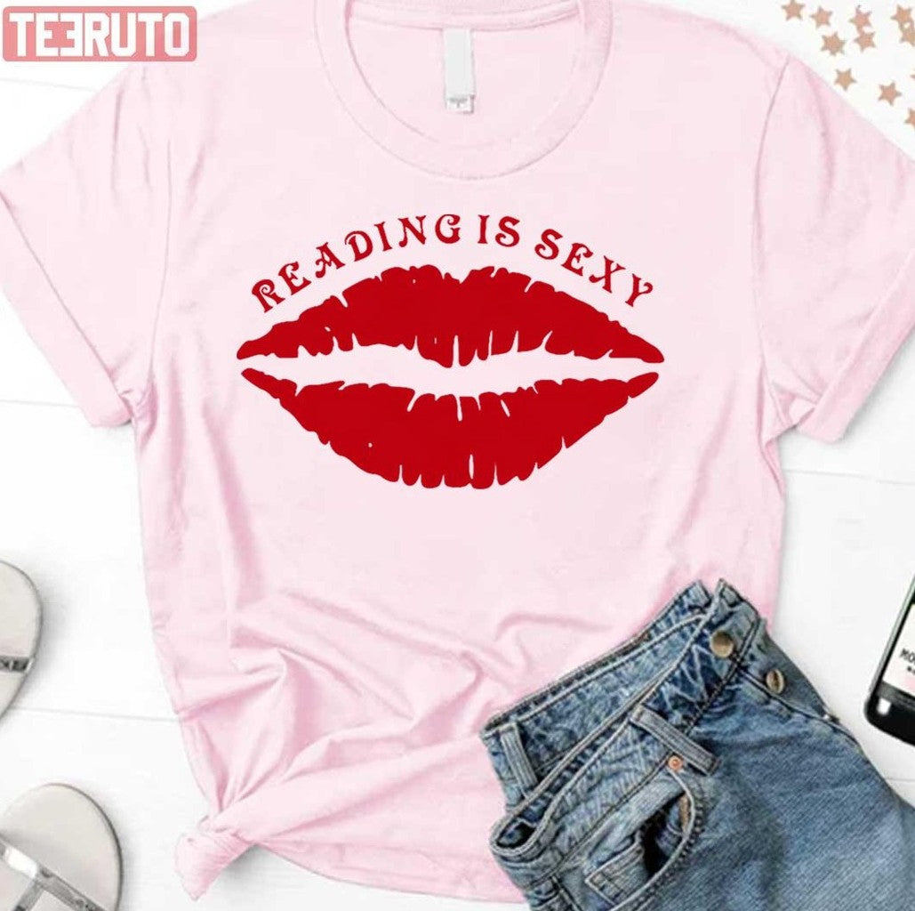 Reading Is Sexy Red Lips Unisex Sweatshirt