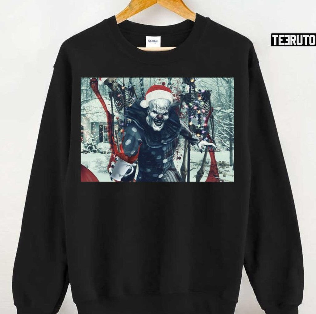 Scary Clown Video Game Christmas Unisex Sweatshirt