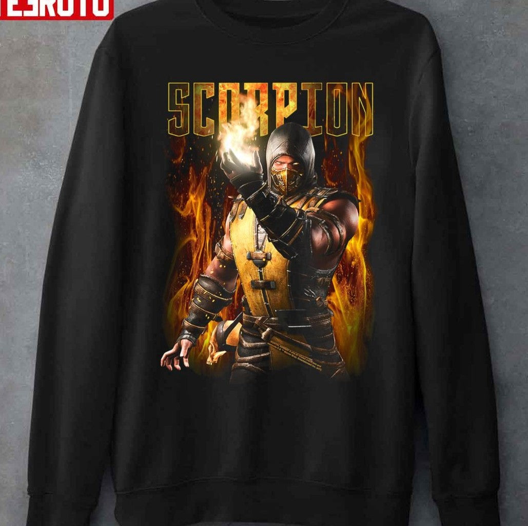 Scorpion Golden Color Design Mortal Kombat Unisex Hoodie