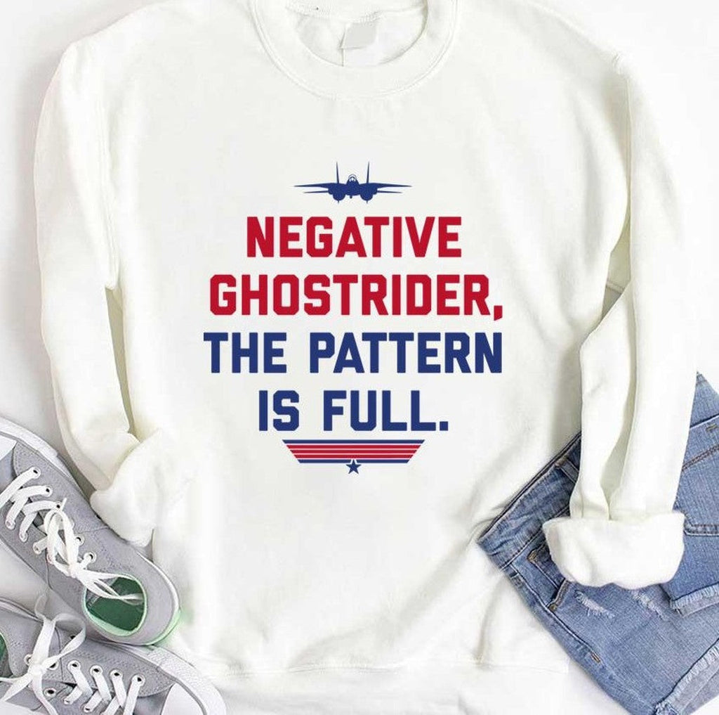 Negative Ghost Rider The Pattern Is Full Top Gun Maverick Logo Unisex Hoodie
