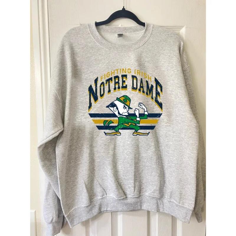 Vintage College All Team NCAA Classic Sport Sweatshirt for Men Long Sleeve Raglan Crewneck Cotton Casual Sweatshirt