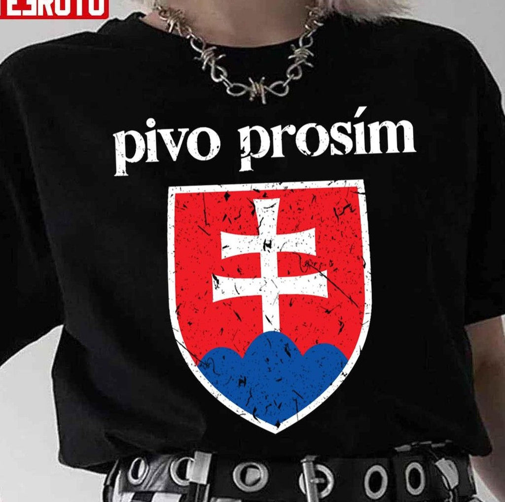 Beer Please Slovak Slovakia Flag Pride Pivo Prosím Unisex T-Shirt