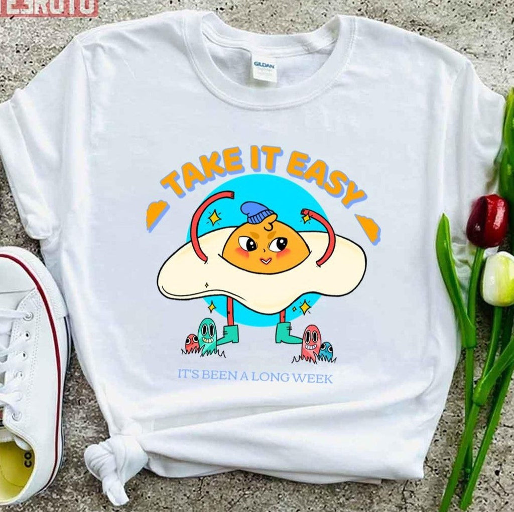 Take It Easy It's Been A Long Week Gudetama Unisex T-Shirt