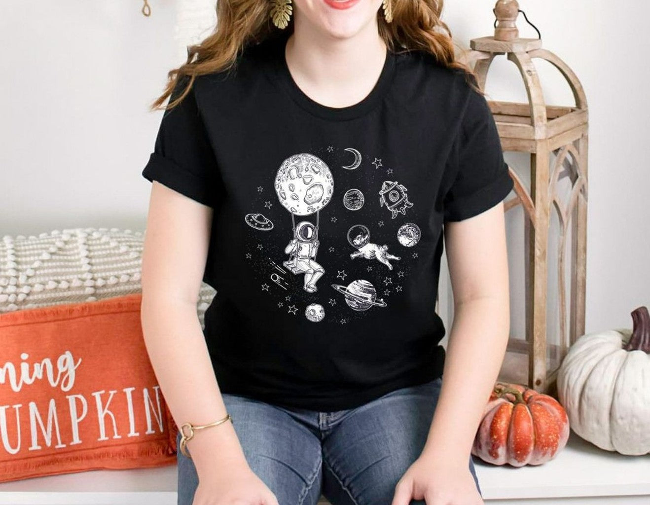 Space And Dog Unisex T-Shirt