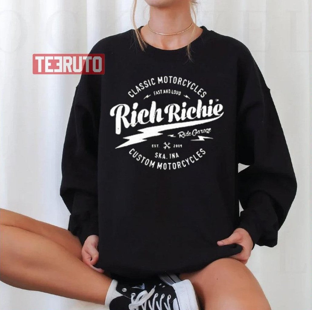 Rich Richie Custome Motorcycles Unisex T-Shirt