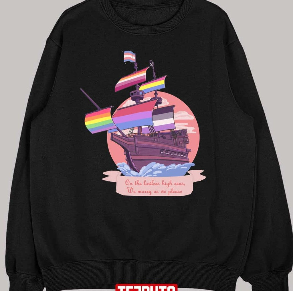 Pride Pirate Ship Unisex T-Shirt