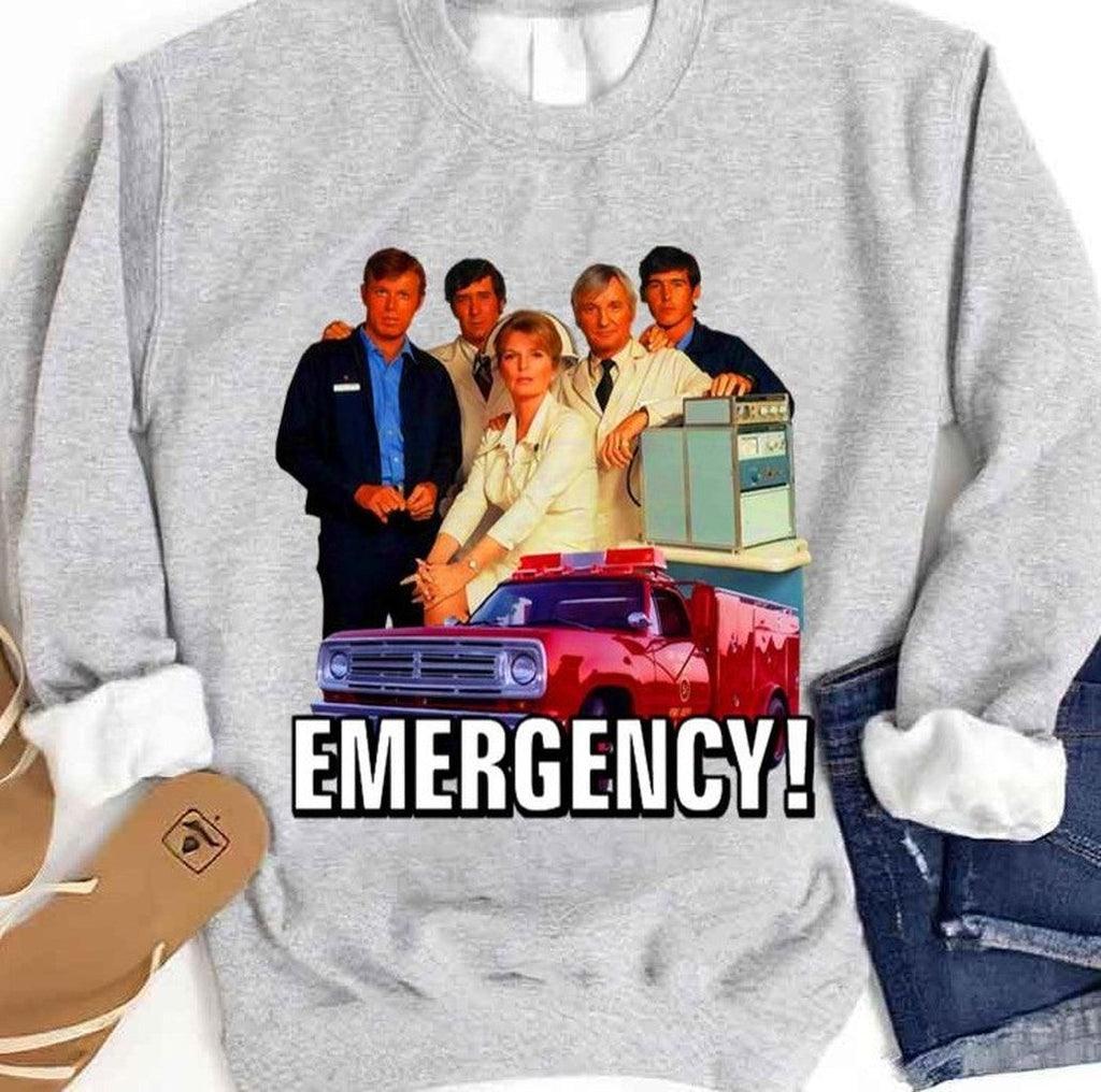Retro Vintage 70s Emergency Cast Tribute Cast Unisex Sweatshirt