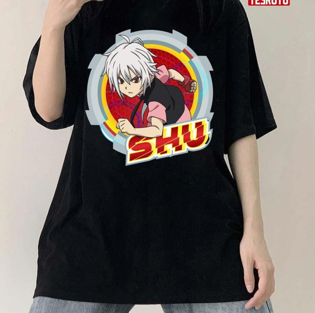 Round Graphic Beyblade Burst Shu Kurenai Unisex Sweatshirt