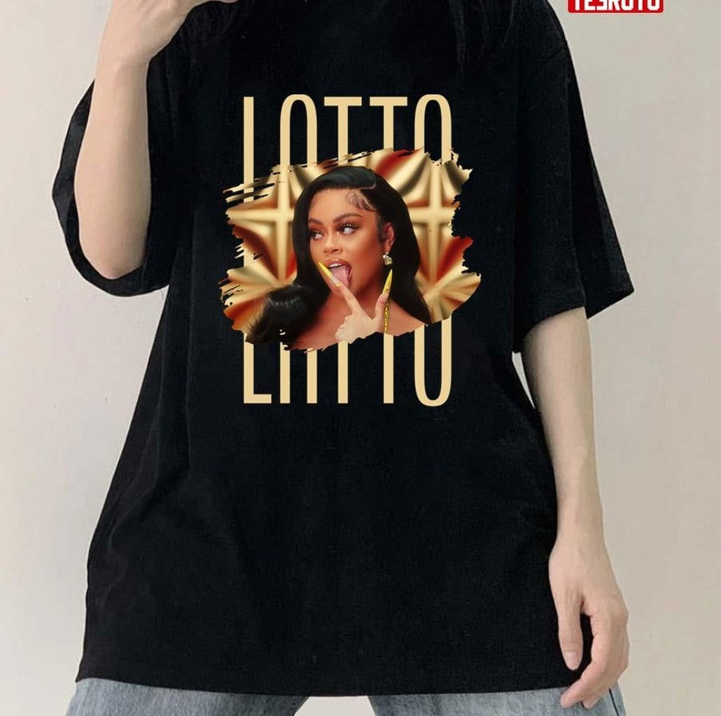 Sexy Latto Photo With Text Gold Unisex T-shirt