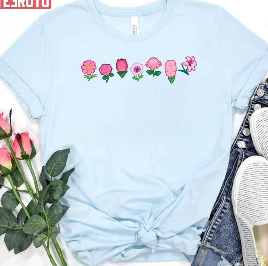 Pink Flower Power Animal Crossing Unisex T-Shirt