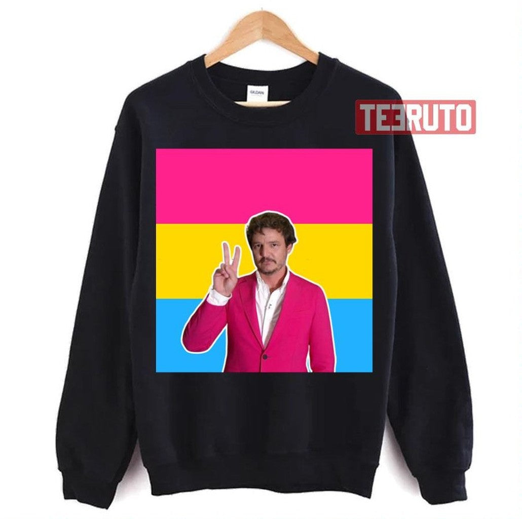 Pansexual Flag Pedro Pascal Premium Scoop Unisex T-Shirt