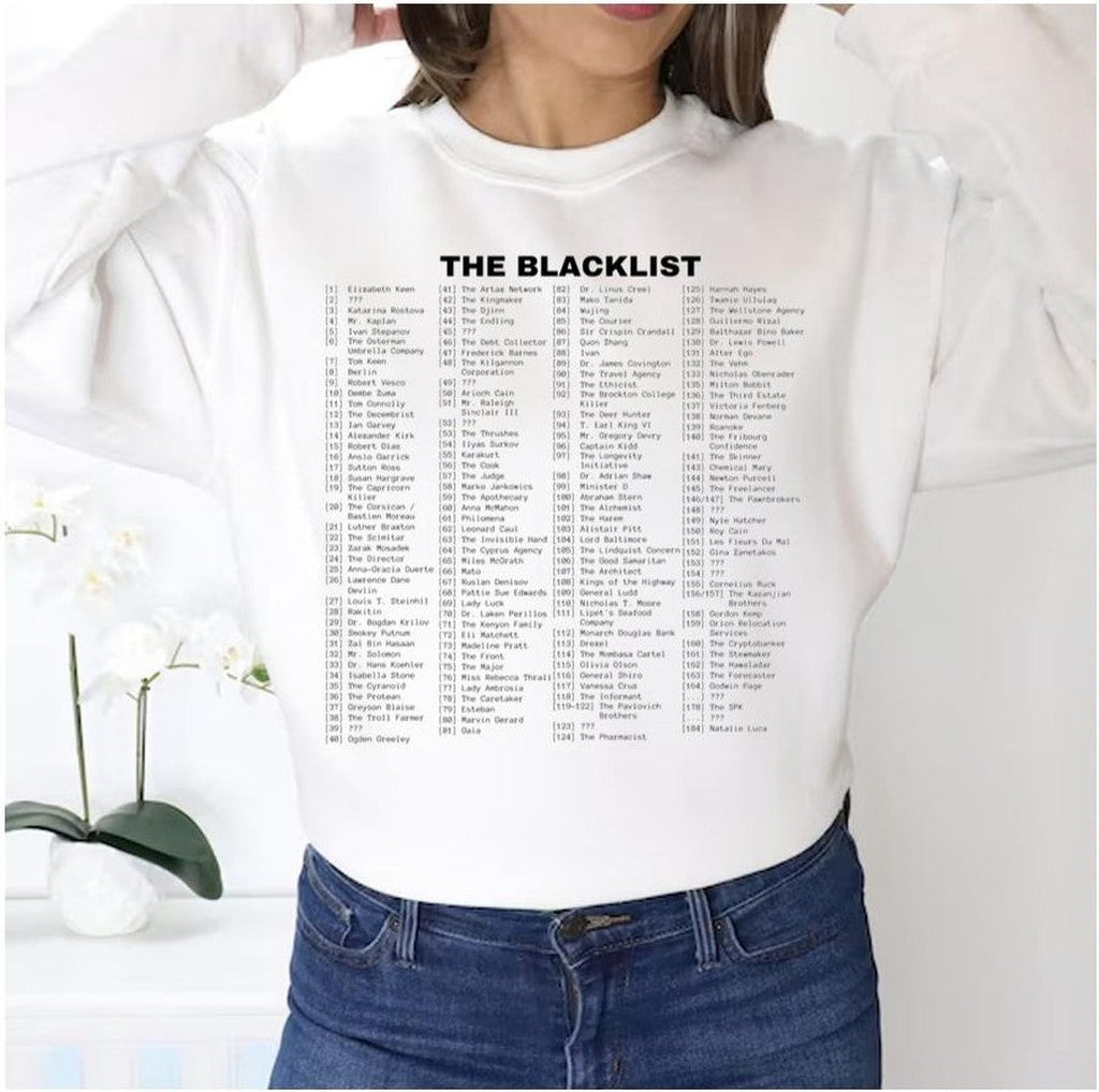 Names The Blacklist Seasons 1 8 Unisex Sweatshirt