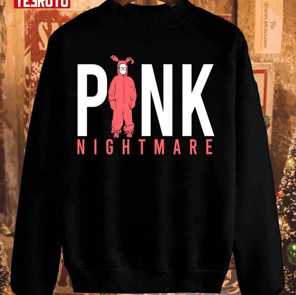 Pink Nightmare A Christmas Story Cute Bunny Unisex Sweatshirt