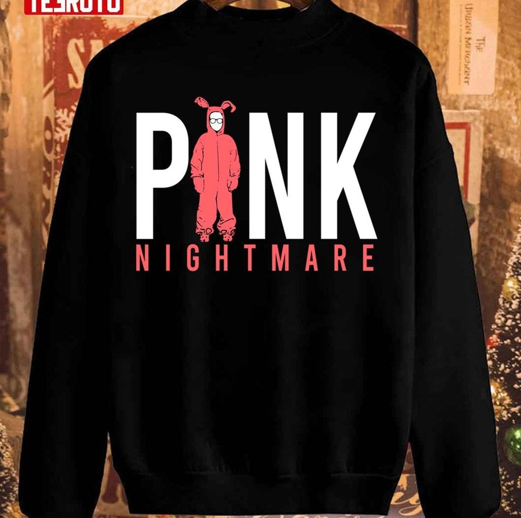 Pink Nightmare A Christmas Story Cute Bunny Unisex Sweatshirt