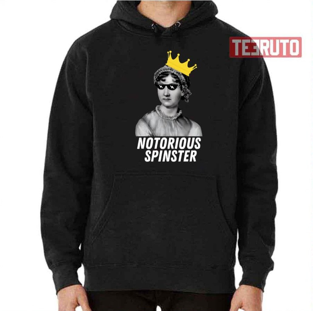 Notorious Spinster White Text Unisex T-Shirt
