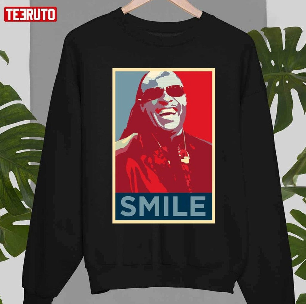 Smile Stevie Wonder Hope Art Unisex T-Shirt