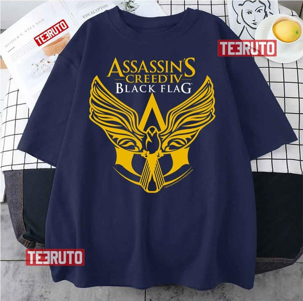 Black Flag Gold Wing Logo Assassin's Creed Unisex T-Shirt