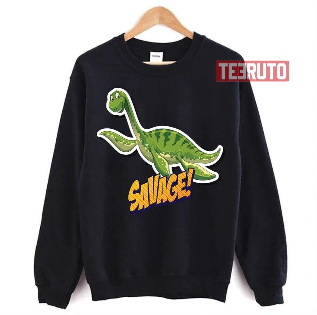 Plesiosaurus Plesiosauria Dinosaur Cute Cartoon Unisex T-Shirt