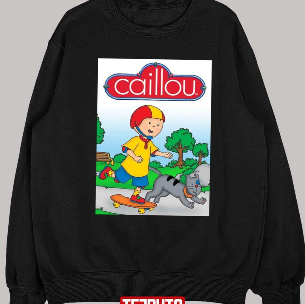 Skating With The Cat Caillou Unisex T-Shirt