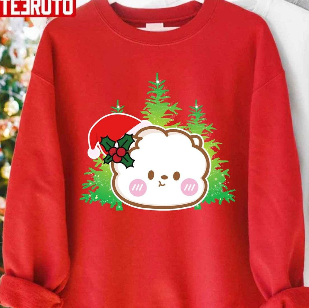Rj Jin Biased Bt21 Bts Merry Christmas Trees Unisex Sweatshirt