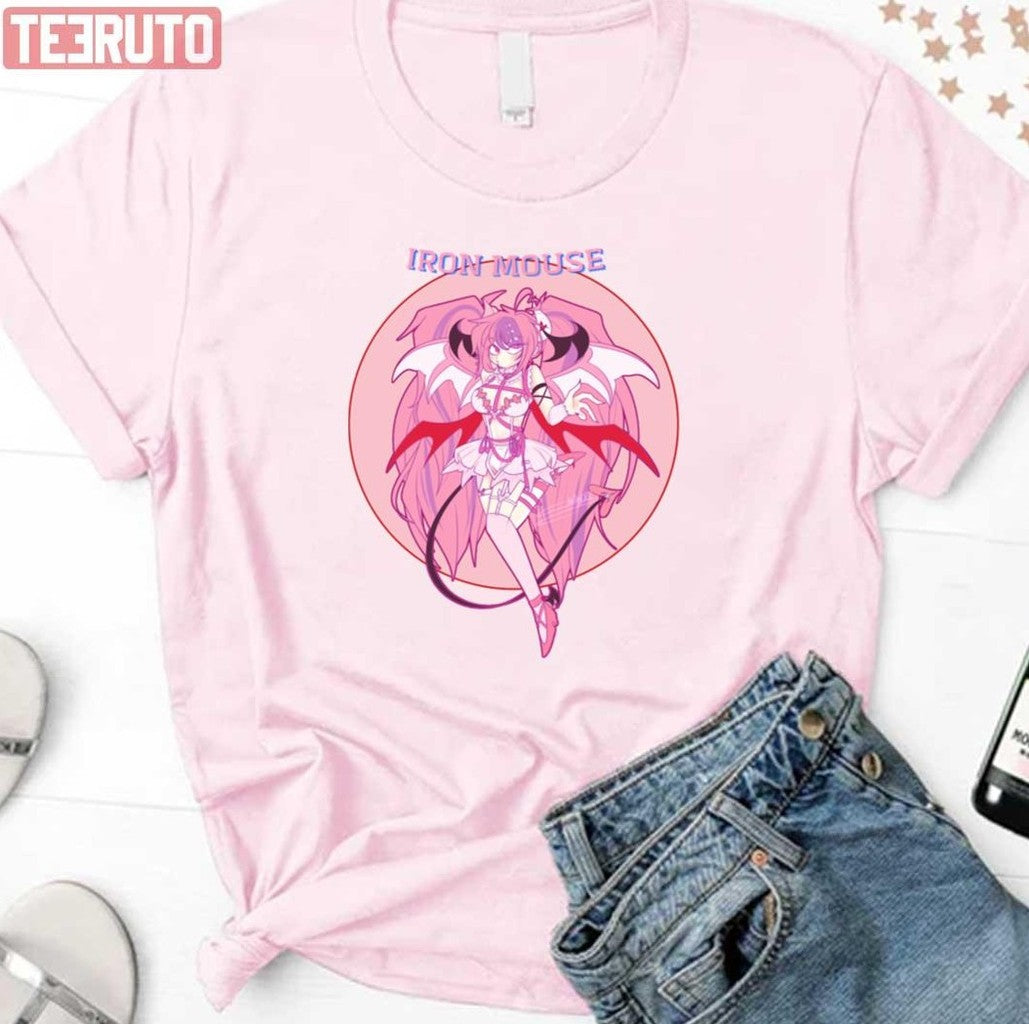 Pink Iron Mouse Unisex Sweatshirt