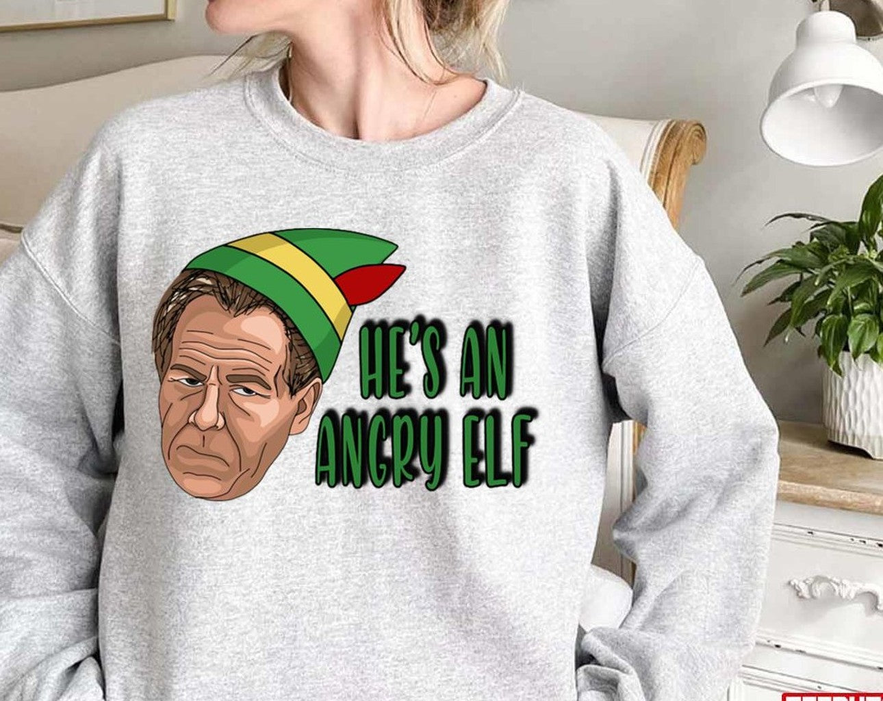 Angry Elf Christmas Unisex Sweatshirt