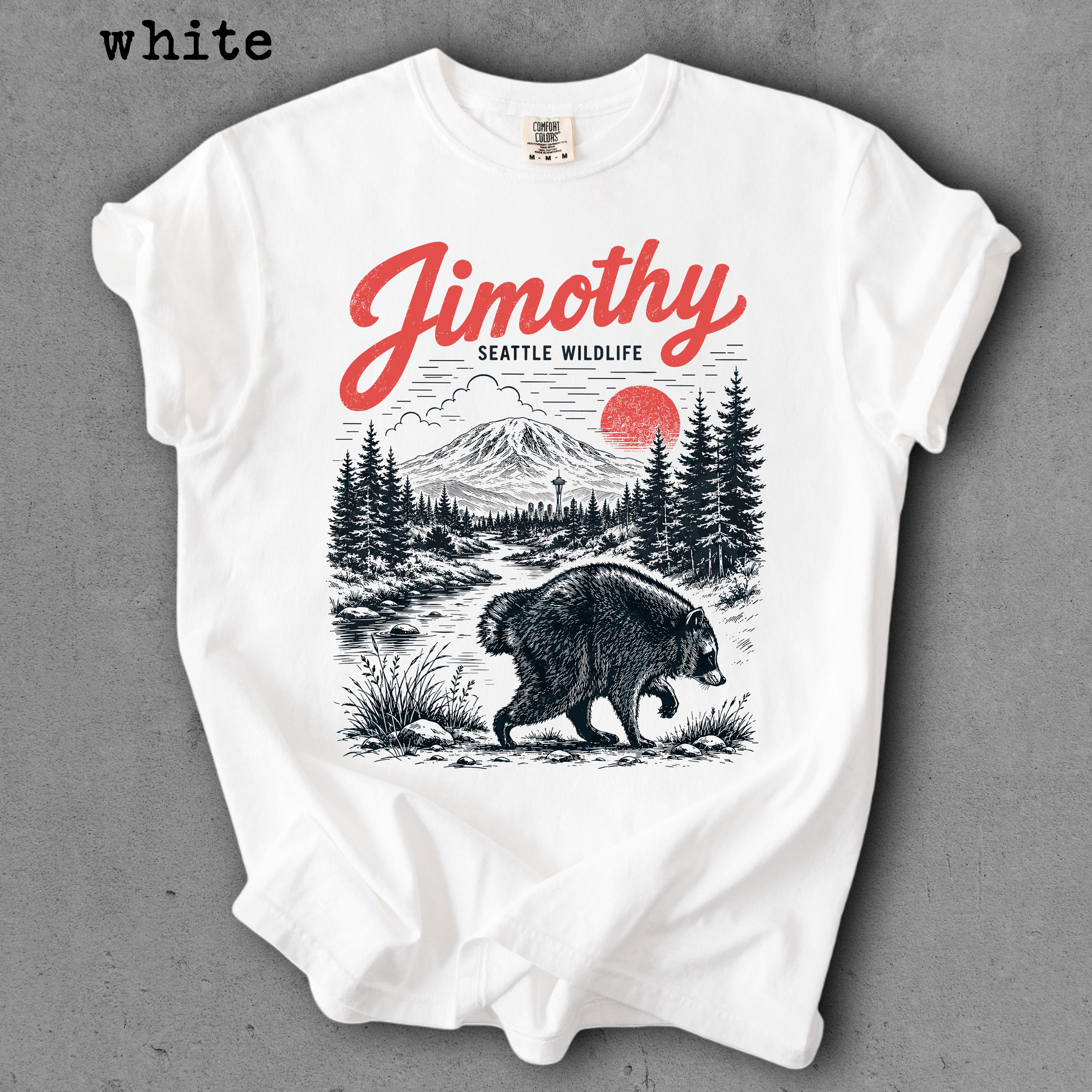 Jimothy Raccoon Seattle Raccoon Tee Round King Vintage Pacific Northwest Wildlife Comfort Colors Tee (2)
