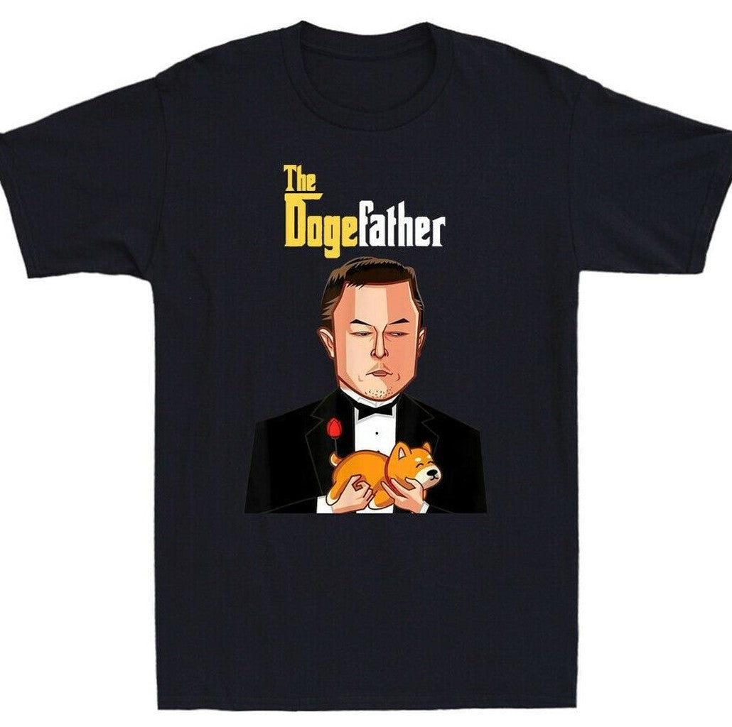 The Dogefather Dogecoin Doge Hodl On Moon Crypto Meme Unisex T-Shirt