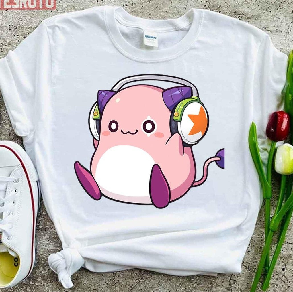 Pink Bean Maplestory Listening To Music Unisex T-Shirt