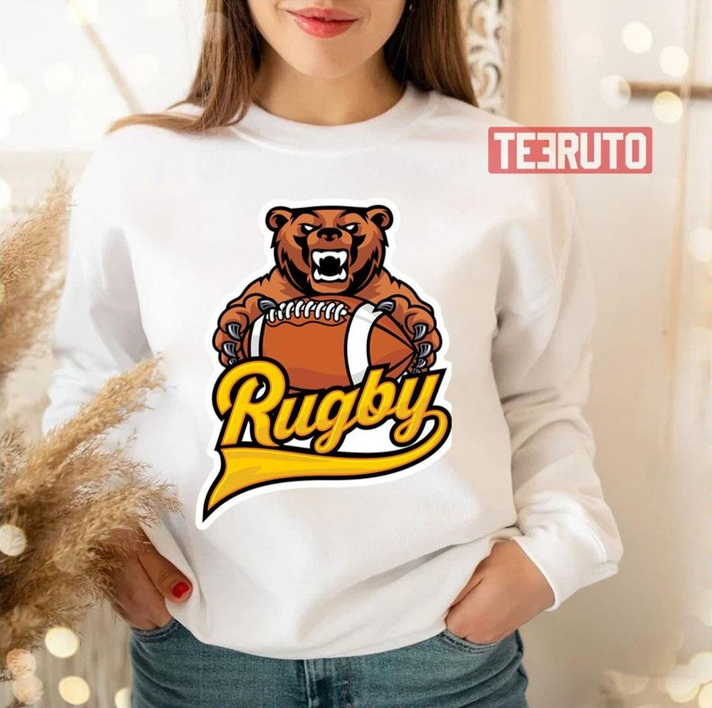 Bear Logo I Love Rugby Unisex T-Shirt