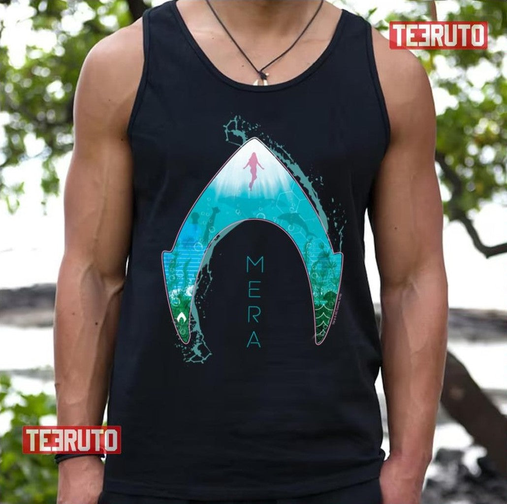 See Through Mera Symbol Ocean Graphic Aquaman Unisex Tank Top