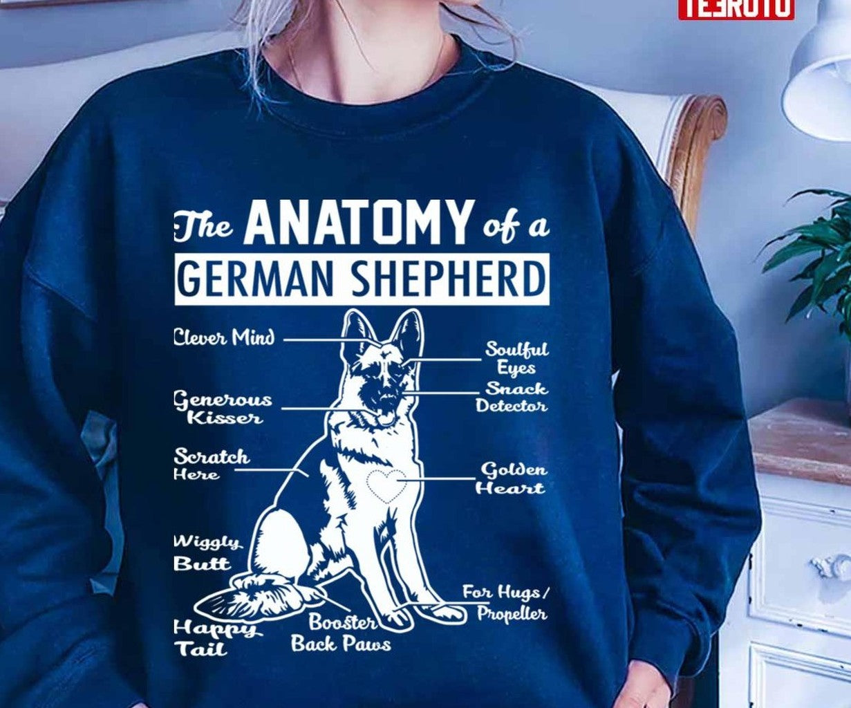 The Anatomy Of A German Shepherd Unisex Sweatshirt