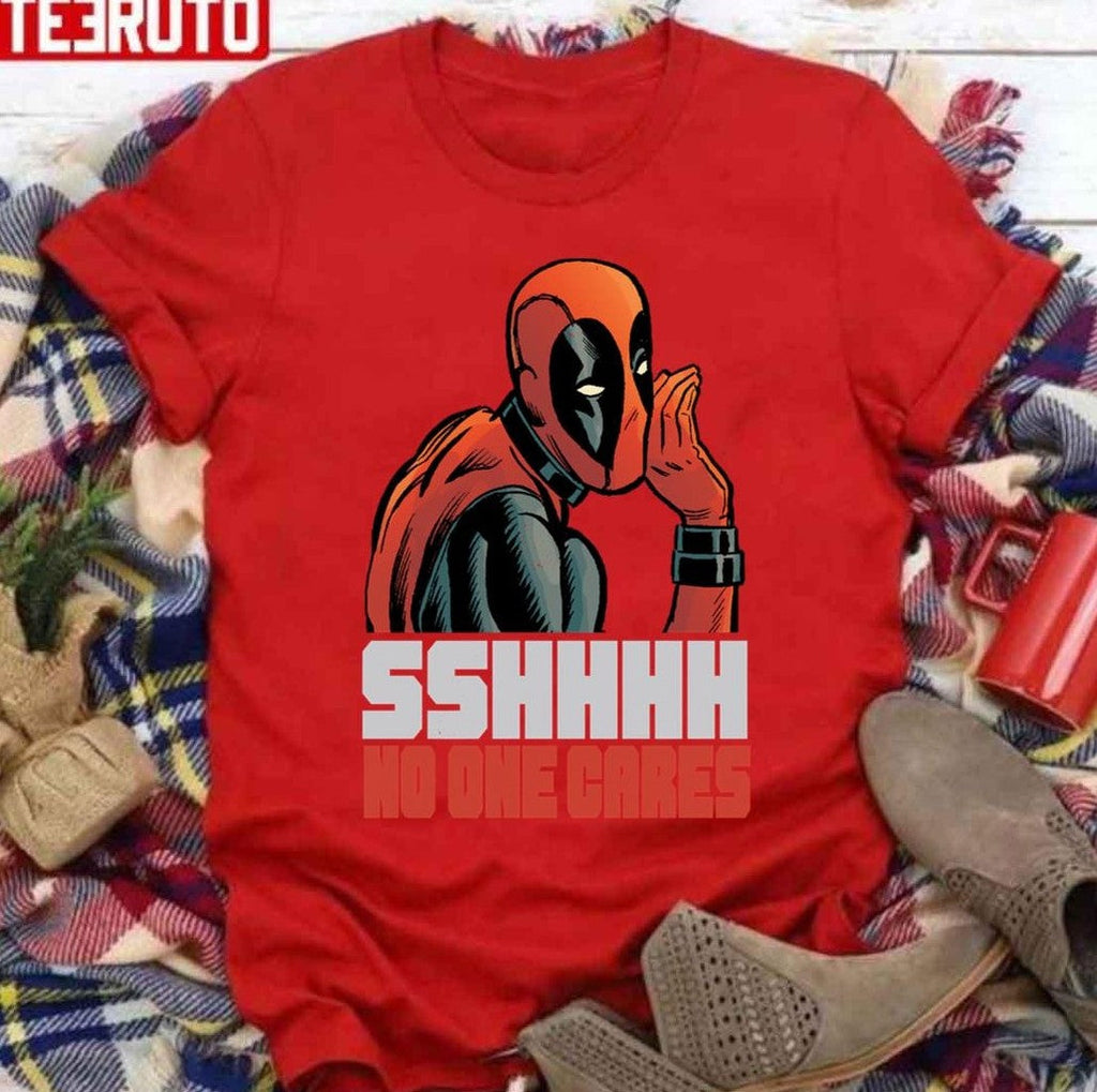Shhh No One Cares Whisper Deadpool Unisex Sweatshirt