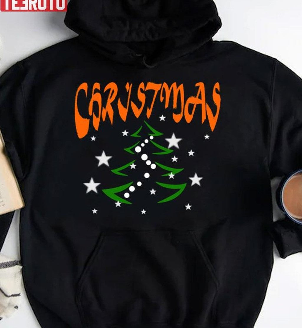 Orange Christmas Tree Unisex Sweatshirt