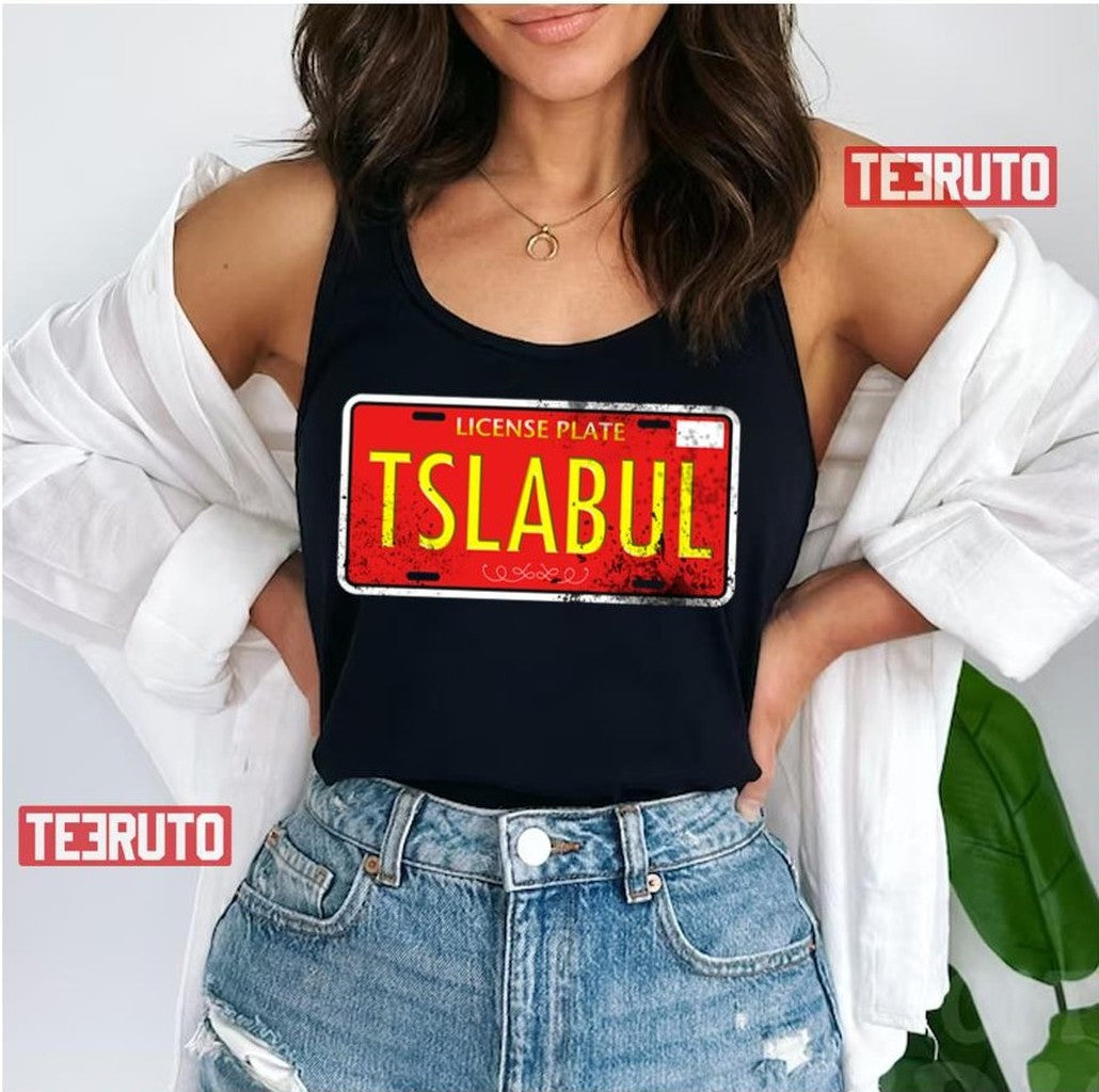 Tesla Bull License Plate Unisex T-Shirt