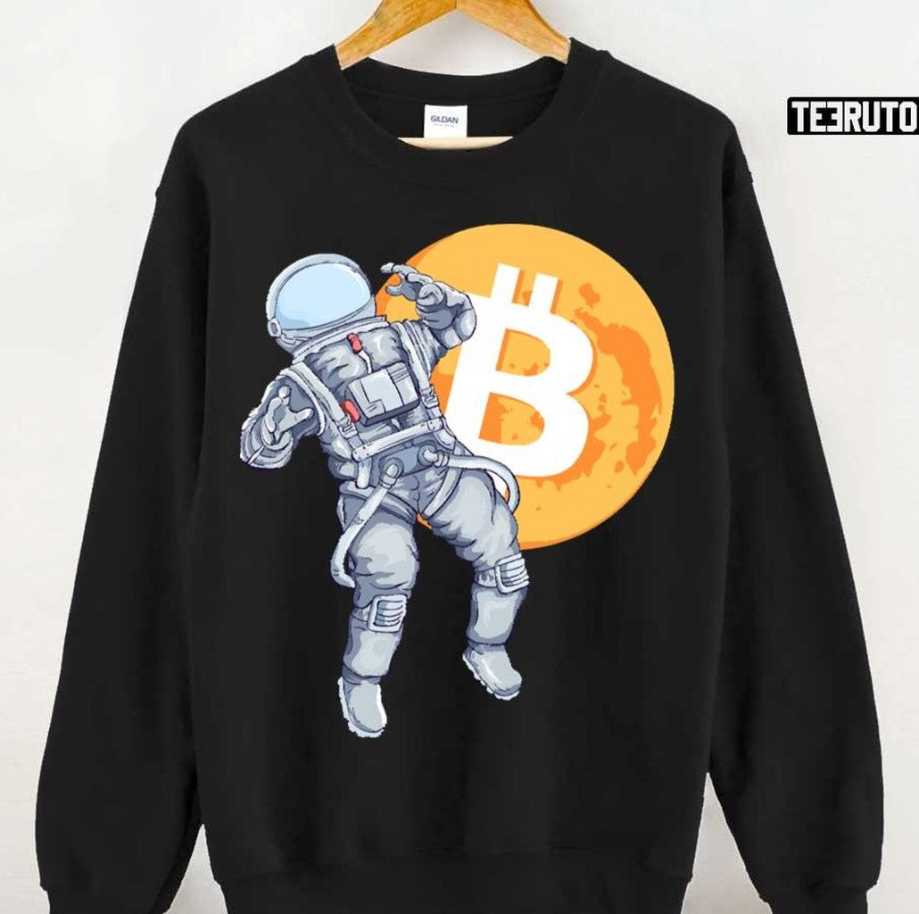 Bitcoin Astronaut Btc Mooning Unisex Sweatshirt