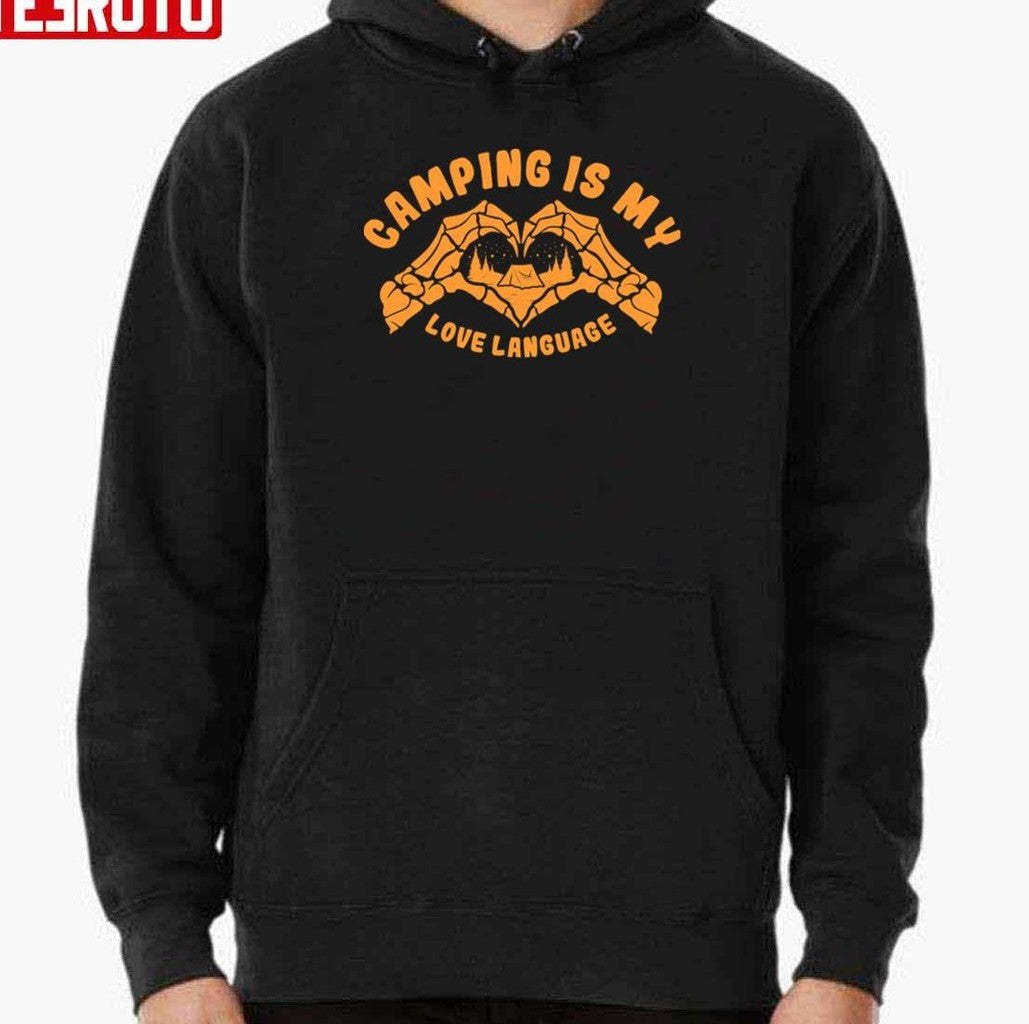 Skeletons Camping Is My Love Language Unisex Hoodie