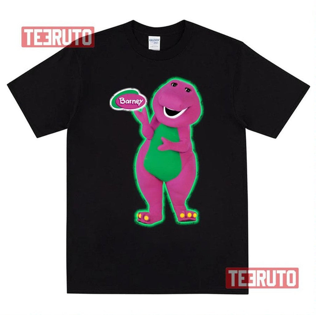 Barney The Dinosaur Glowing In Green Unisex T-Shirt