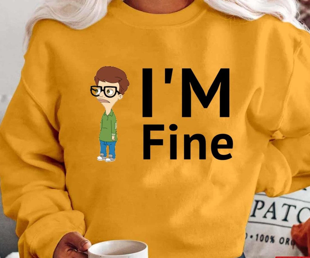 Big Mouth I'm Fine Quote Unisex T-shirt