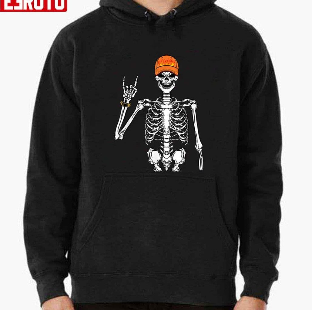 Rocker Skeleton Hand Rock On Costume Funny Halloween Unisex T-shirt